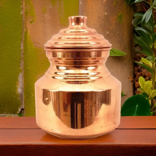 Pure Copper Chari Water Pot Container – Plain Design, Ayurvedic Health Benefits